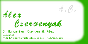 alex cservenyak business card